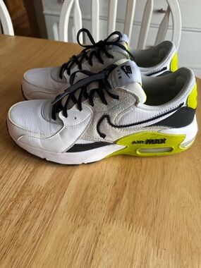 Nike White Black Neon Yellow Air Max Sneakers